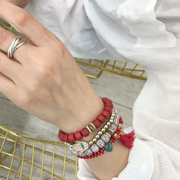 bangle vintage ethnic multilayer big beads bracelets boho statement elastic beaded hand eyes bracelet bangles for women summer jewelry, Black
bangle vintage ethnic multilayer big beads bracelets boho statement elastic beaded hand eyes bracelet bangles for women summer jewelry, Black
