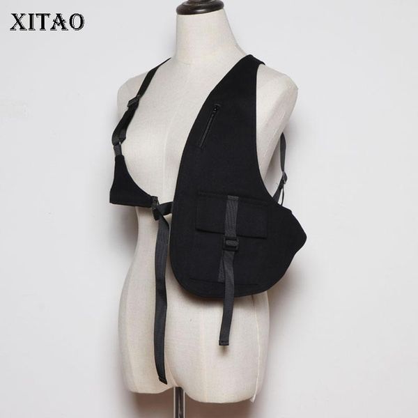 women's vests xitao black functional wind is irregular vest patchwork backless hollow out pocket goddess fan zll5157, Black;white
women's vests xitao black functional wind is irregular vest patchwork backless hollow out pocket goddess fan zll5157, Black;white