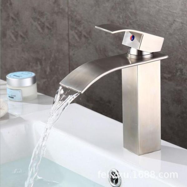 stainless steel brushed process bathroom waterfall faucet deck mounted vanity sink and cold mixer tap basin faucets
stainless steel brushed process bathroom waterfall faucet deck mounted vanity sink and cold mixer tap basin faucets