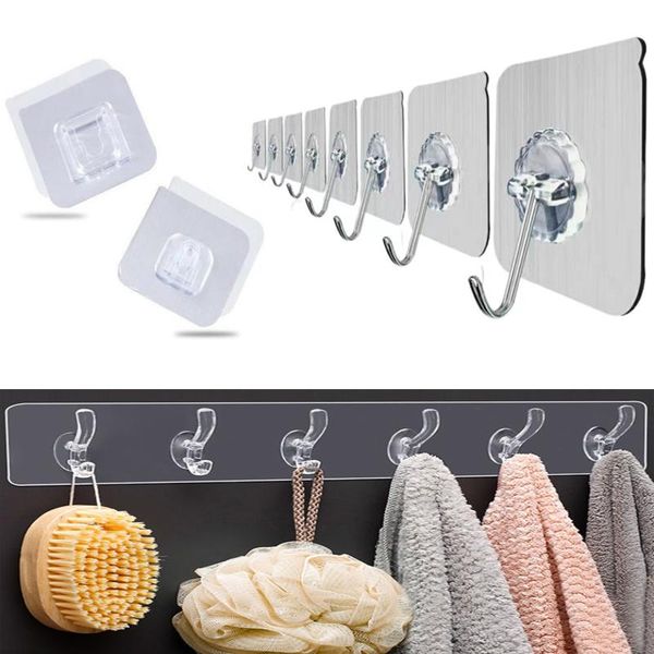 hooks & rails wall waterproof oilproof self adhesive transparent reusable seamless hanging hook for kitchen bathroom office
hooks & rails wall waterproof oilproof self adhesive transparent reusable seamless hanging hook for kitchen bathroom office