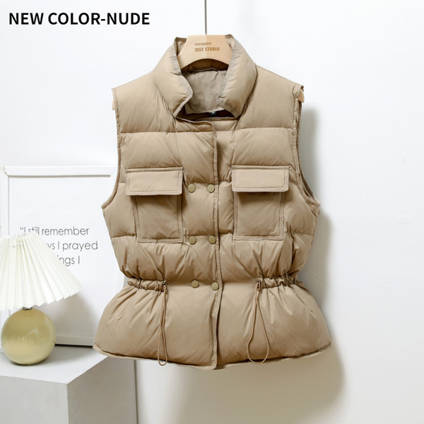 winter down vest women short sleeveless vest jacket lightweight bodywarmer waistcoat female white gilets windbreaker down coat, Black;white
winter down vest women short sleeveless vest jacket lightweight bodywarmer waistcoat female white gilets windbreaker down coat, Black;white