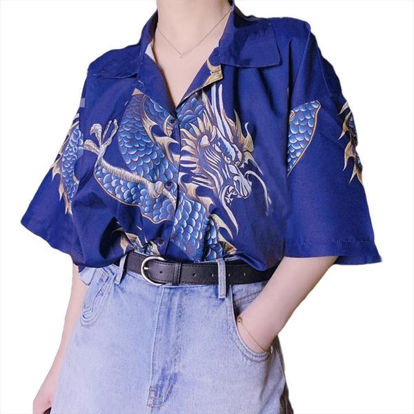 summer chinese style dragon print women blouses young girls hawaii beach charming harakuju high street plus size 3xl, White
summer chinese style dragon print women blouses young girls hawaii beach charming harakuju high street plus size 3xl, White