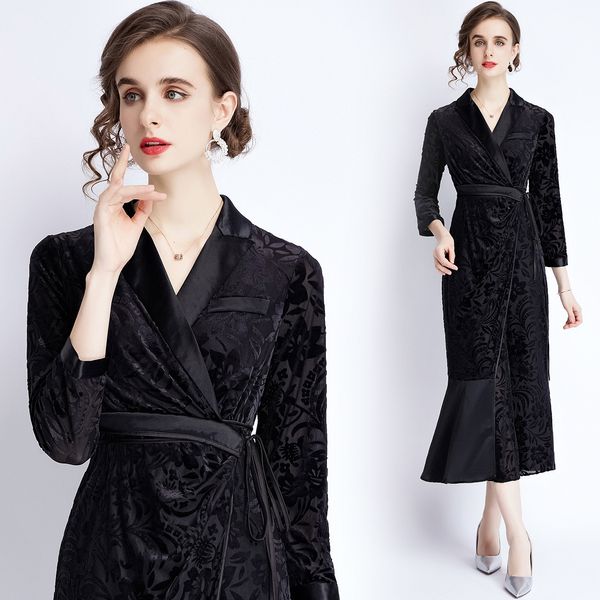 annual meeting evening dress temperament small black skirt high waist thin autumn winter suit collar closing fishtail, Black;gray
annual meeting evening dress temperament small black skirt high waist thin autumn winter suit collar closing fishtail, Black;gray