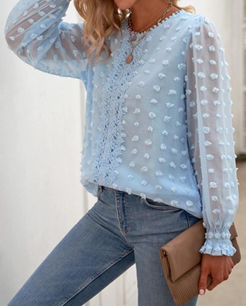 women's blouses & shirts fashion blouse summer casual round neck pullover hair ball lace double layer chiffon shirt donsignet, White
women's blouses & shirts fashion blouse summer casual round neck pullover hair ball lace double layer chiffon shirt donsignet, White