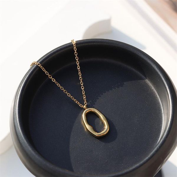 pendant necklaces yun ruo 2021 yellow gold simple oval necklace stainless steel jewelry chain for woman fashion neckalce factory wholesale, Silver
pendant necklaces yun ruo 2021 yellow gold simple oval necklace stainless steel jewelry chain for woman fashion neckalce factory wholesale, Silver
