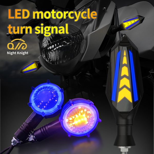 

2pcs motorcycle lighting turn signal light double side flowing turn signals drl daytime running lights dual color indicator tail lamp