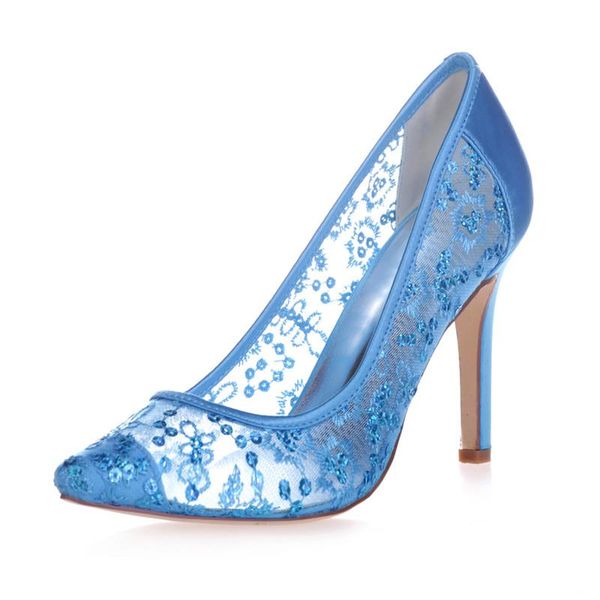 high heels lace wedding party shoes pointed toe heeled slip on breathable prom evening formal occasion women dress pumps, Black
high heels lace wedding party shoes pointed toe heeled slip on breathable prom evening formal occasion women dress pumps, Black