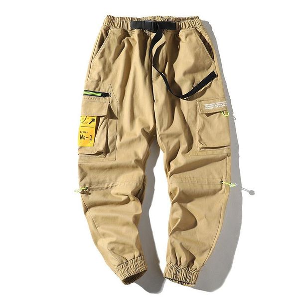 men's pants hip hop multi-pocket tie feet men autumn joggers low waist belt letter print loose punk cargo, Black
men's pants hip hop multi-pocket tie feet men autumn joggers low waist belt letter print loose punk cargo, Black