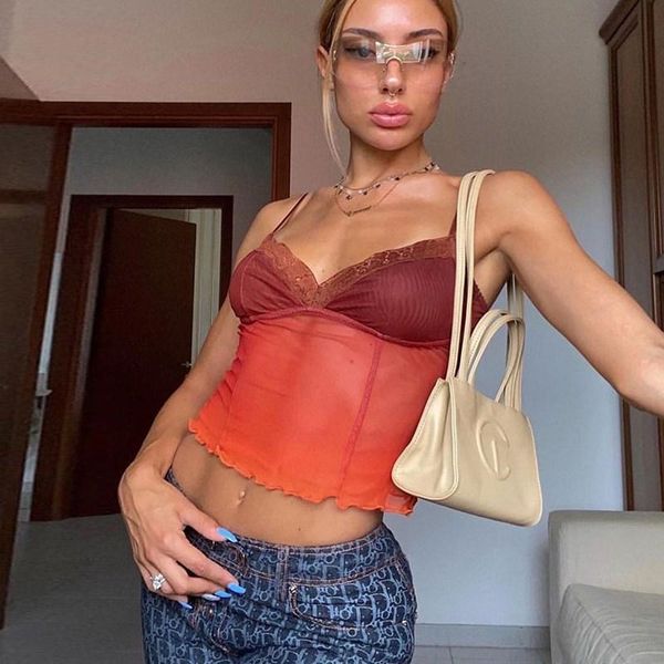 women's tanks & camis street vintage woman lace y2k see-through vest sling crop sleeveless club 2021summer mesh female, White
women's tanks & camis street vintage woman lace y2k see-through vest sling crop sleeveless club 2021summer mesh female, White