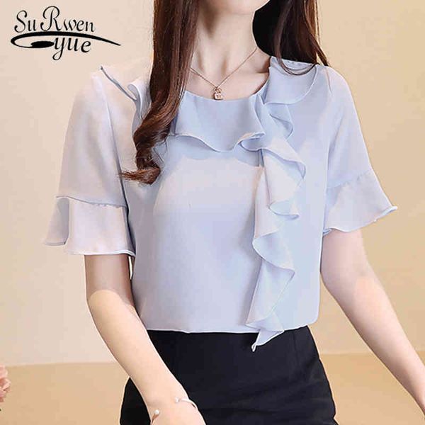 blusas mujer de moda fashion korean office lady women and blouses solid short sleeve white chiffon blouse 8855 50 210427
blusas mujer de moda fashion korean office lady women and blouses solid short sleeve white chiffon blouse 8855 50 210427