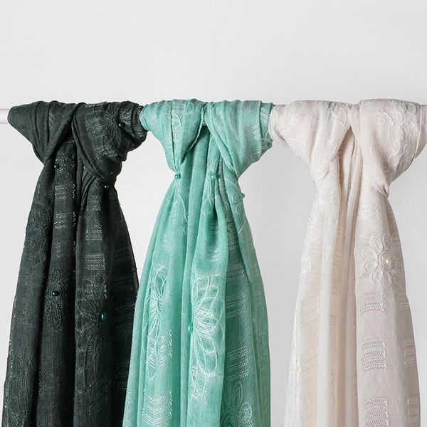 scarves fashion women pure color scarf cotton linen beaded pearl headband embroidered tassel hanging muslim 10pcs /lot, Blue;gray
scarves fashion women pure color scarf cotton linen beaded pearl headband embroidered tassel hanging muslim 10pcs /lot, Blue;gray
