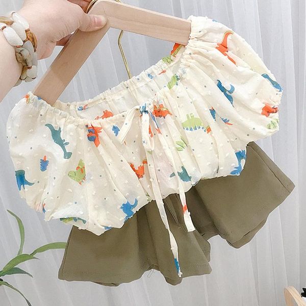 clothing sets girls clothes set 2021 fashion printed short sleeve + culottes 2-piece summer children's, White
clothing sets girls clothes set 2021 fashion printed short sleeve + culottes 2-piece summer children's, White