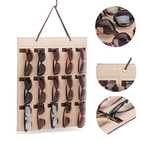 basedidea sunglasses storage hanging bag felt cloth eyeglasses display holder organizer 15 slots boxes & bins
basedidea sunglasses storage hanging bag felt cloth eyeglasses display holder organizer 15 slots boxes & bins