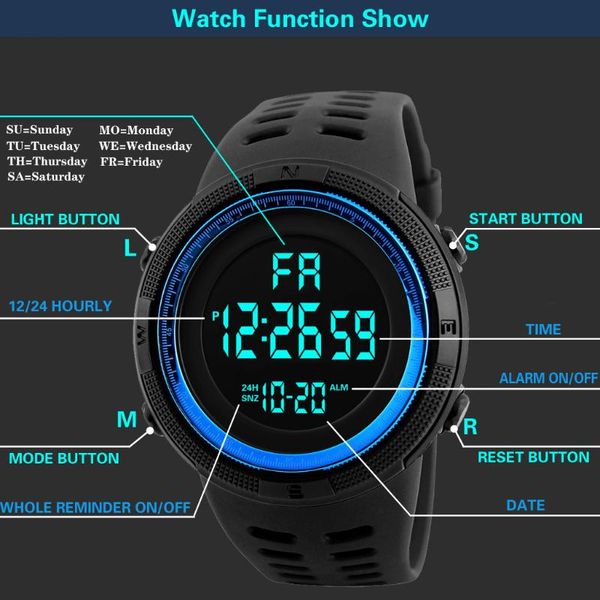 wristwatches brand fashion multifunction sports digital men watch display date calendar week alarm relógio masculino, Slivery;brown
wristwatches brand fashion multifunction sports digital men watch display date calendar week alarm relógio masculino, Slivery;brown