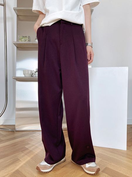 women's pants & capris design wide leg purple suit 2021 spring high waist casual trousers solid straight office lady 2ui9, Black;white
women's pants & capris design wide leg purple suit 2021 spring high waist casual trousers solid straight office lady 2ui9, Black;white