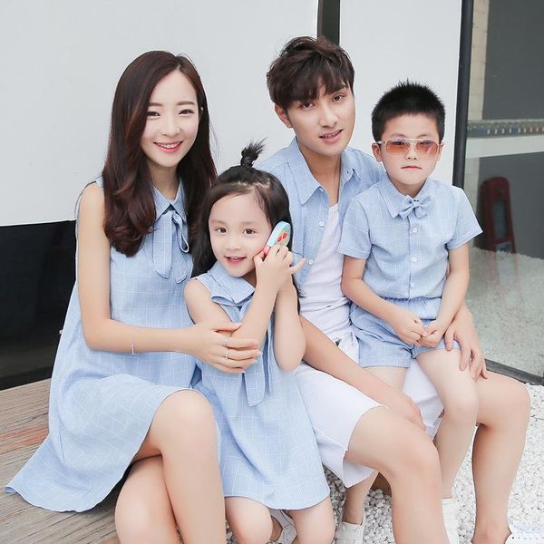mother daughter dress small plaid bow shirt family matching outfits sets casual lattice blue short sleeve
mother daughter dress small plaid bow shirt family matching outfits sets casual lattice blue short sleeve