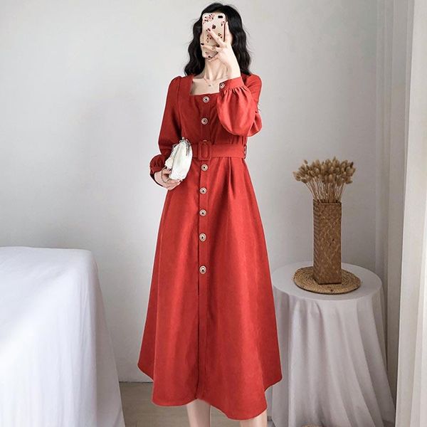one-piece 2021 spring autumn women chic dress french design niche court retro square collar puff sleeve cute sweet dresses casual, Black;gray
one-piece 2021 spring autumn women chic dress french design niche court retro square collar puff sleeve cute sweet dresses casual, Black;gray