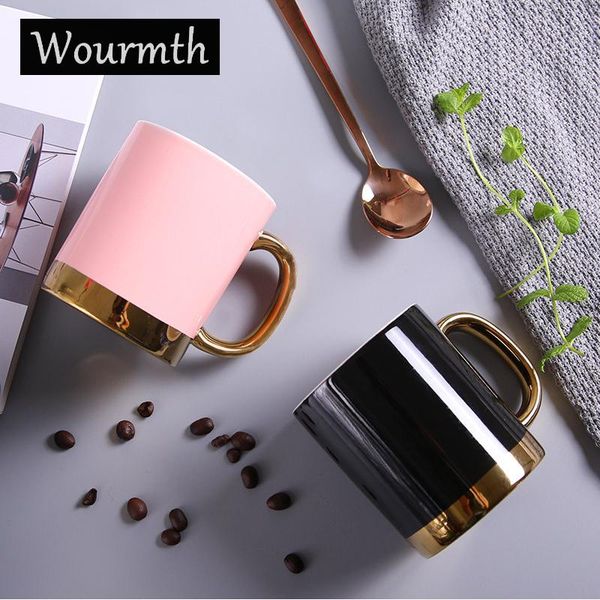 wourmth modern style mugs porcelain couple coffee cup mug creative golden handle office 380ml
wourmth modern style mugs porcelain couple coffee cup mug creative golden handle office 380ml