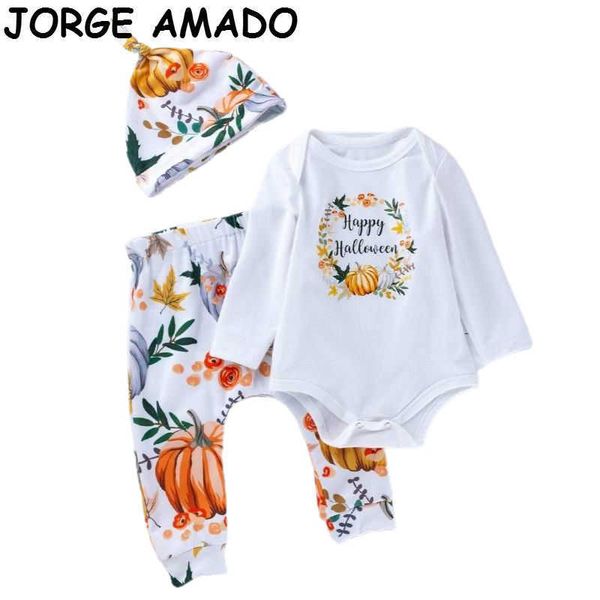 halloween clothes baby boy girl sets cartoon pumpkin long sleeve romper+ pants+cap 3 piece suit born yk018 210610, White
halloween clothes baby boy girl sets cartoon pumpkin long sleeve romper+ pants+cap 3 piece suit born yk018 210610, White