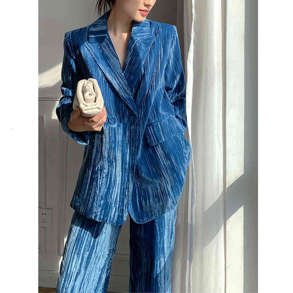 blazers fashion track piece blue women velvet blazer jacket spring pants joint korean suits, White;black
blazers fashion track piece blue women velvet blazer jacket spring pants joint korean suits, White;black