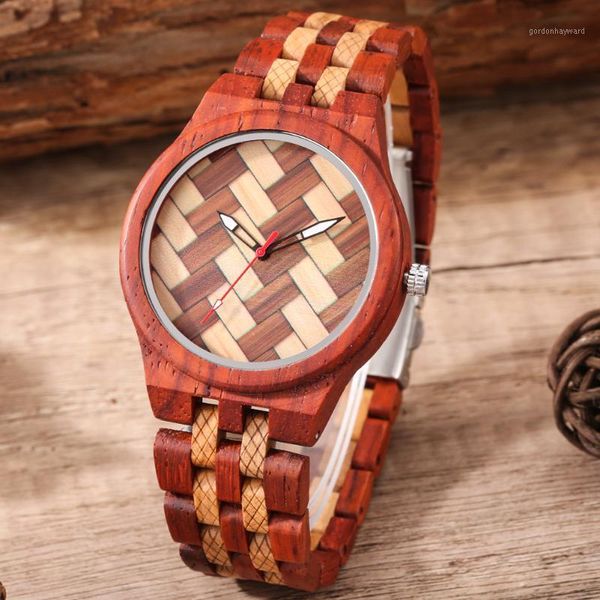 wristwatches retro weave pattern full wooden watch quartz men's watches chic dial clock stainless steel folding buckle for any occasion, Slivery;brown
wristwatches retro weave pattern full wooden watch quartz men's watches chic dial clock stainless steel folding buckle for any occasion, Slivery;brown