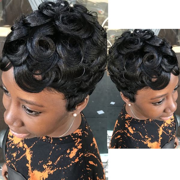 short wavy curly brazilian none lace front wigs natural color remy human hair wig for black women, Black;brown
short wavy curly brazilian none lace front wigs natural color remy human hair wig for black women, Black;brown