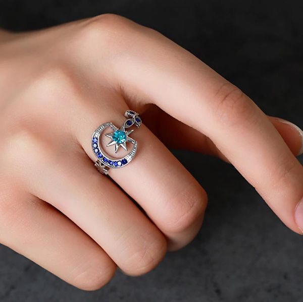 wedding rings colorful moon star for women adjustable open finger engagement fashion jewelry girl gifts, Slivery;golden
wedding rings colorful moon star for women adjustable open finger engagement fashion jewelry girl gifts, Slivery;golden