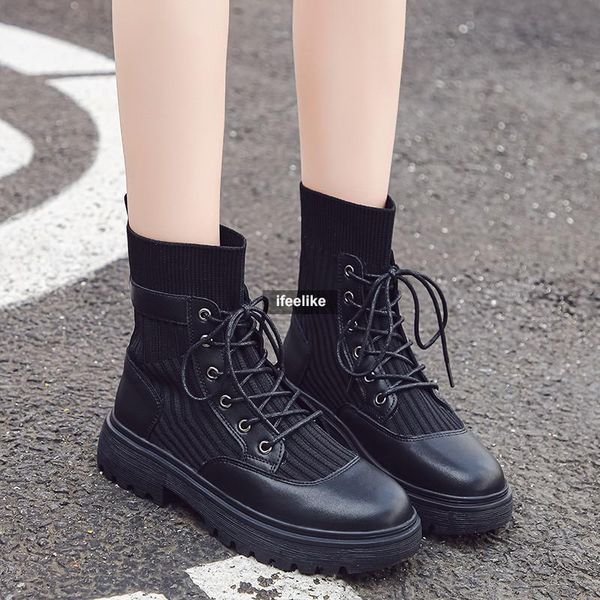 women's boots spring women sneakers fashion black leather platform punk fighting mid-boots snow
women's boots spring women sneakers fashion black leather platform punk fighting mid-boots snow