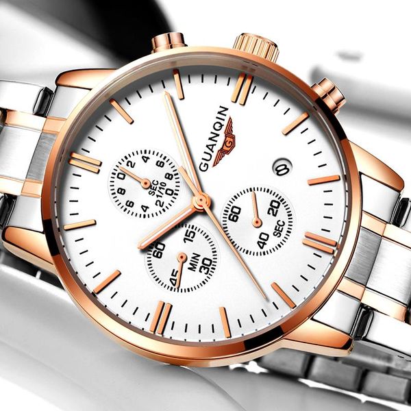 wristwatches mens watches guanqin quartz watch men sport full steel clock male date luminous wristwatch relogio masculino, Slivery;brown
wristwatches mens watches guanqin quartz watch men sport full steel clock male date luminous wristwatch relogio masculino, Slivery;brown