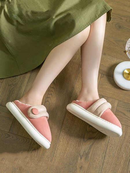 slippers mo dou winter/autumn warm cotton plush home shoes wrapped indoor slides concise eva women men deerskin velvet soft, Black
slippers mo dou winter/autumn warm cotton plush home shoes wrapped indoor slides concise eva women men deerskin velvet soft, Black