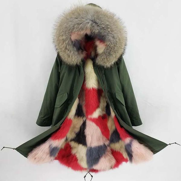 women's fur & faux 2021 fashion woman luxurious real lining x-long parka large raccoon hooded military coat detachable winter, Black
women's fur & faux 2021 fashion woman luxurious real lining x-long parka large raccoon hooded military coat detachable winter, Black