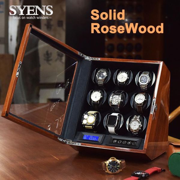watch winders winder automatic box 9 slots mechanical display wooden accessories with silent motor solid wood storage, Black
watch winders winder automatic box 9 slots mechanical display wooden accessories with silent motor solid wood storage, Black