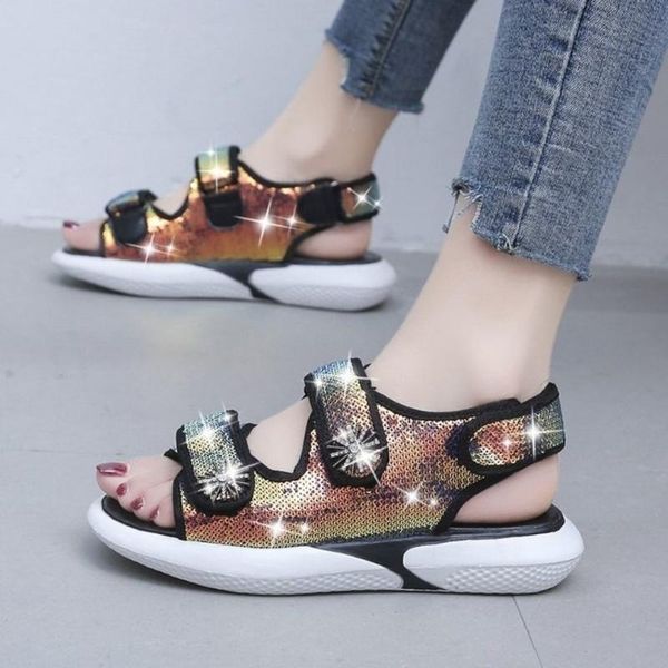 sandals shoes women slippers 2021 summer fashion flat sports sandales femmes, Black 
sandals shoes women slippers 2021 summer fashion flat sports sandales femmes, Black