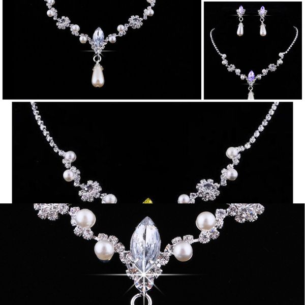 factory for wedding faux pearls rhinestone bridesmaid necklace water drop earrings jewellery party jewelry set0i0l, Silver
factory for wedding faux pearls rhinestone bridesmaid necklace water drop earrings jewellery party jewelry set0i0l, Silver