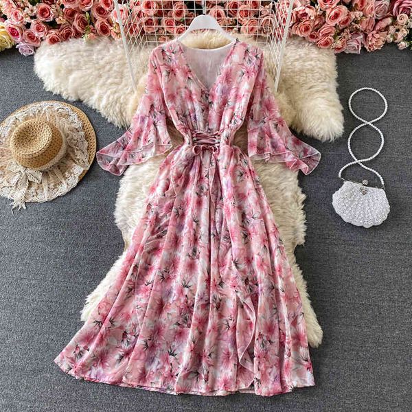 summer bohemian floral printed midi dress women elegant a-line drawstring chiffon vestidos female fashion vacation robe 210426, Black;gray
summer bohemian floral printed midi dress women elegant a-line drawstring chiffon vestidos female fashion vacation robe 210426, Black;gray