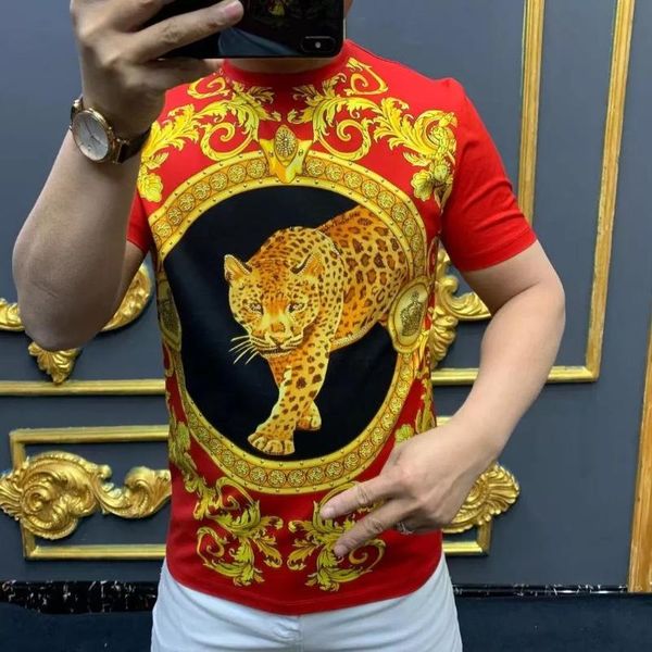 men's t-shirts summer the royal luxury golden domineering leopard diamond o-neck t-shirt for men light design chic with high elastic, White;black
men's t-shirts summer the royal luxury golden domineering leopard diamond o-neck t-shirt for men light design chic with high elastic, White;black