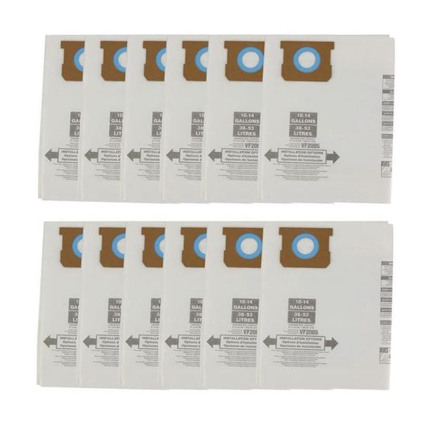 vacuum cleaners 12pcs filter dust bag for shop vac 9067200 10-14 gallon disposable collection type i 90662,90672
vacuum cleaners 12pcs filter dust bag for shop vac 9067200 10-14 gallon disposable collection type i 90662,90672