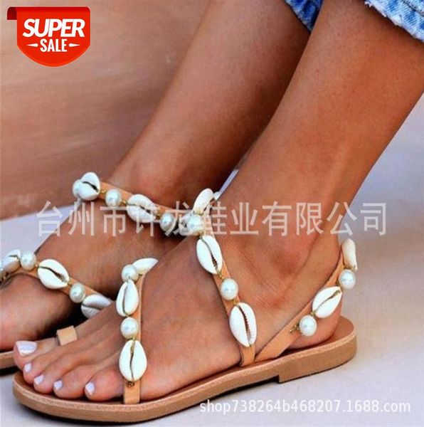 wish europe and america pearl rhinestone set toe flat large size women's sandals #pt6o, Black
wish europe and america pearl rhinestone set toe flat large size women's sandals #pt6o, Black