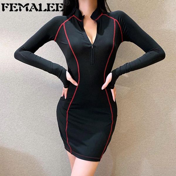 casual dresses femalee slimness mid-length dress contrast color high collar bodycon wearing bandage women butt-hugging vestido, Black;gray
casual dresses femalee slimness mid-length dress contrast color high collar bodycon wearing bandage women butt-hugging vestido, Black;gray