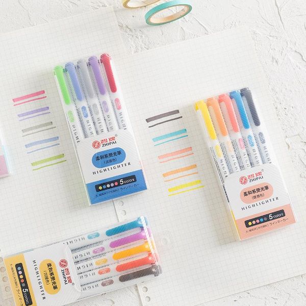 highlighters 5 colors/box double headed highlighter pen fluorescent markers mild liner pens art marker kawaii stationery, Black;red
highlighters 5 colors/box double headed highlighter pen fluorescent markers mild liner pens art marker kawaii stationery, Black;red