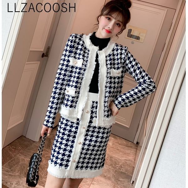 women houndstooth single breasted knitted cardigan + hit color elastic bodycon pencil skirts set summer knit 2 pcs 210514, White
women houndstooth single breasted knitted cardigan + hit color elastic bodycon pencil skirts set summer knit 2 pcs 210514, White