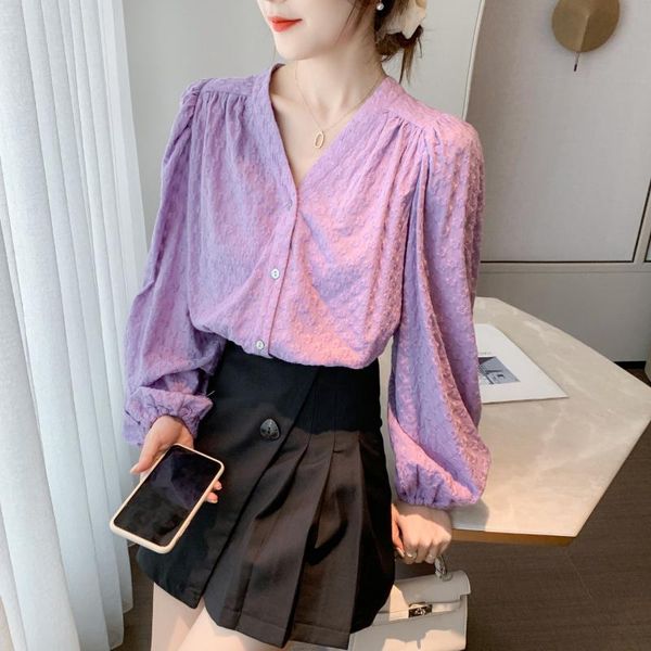autumn and winter shirt women's long-sleeved versatile design sense v-neck temperament embroidered blouse blouses & shirts, White
autumn and winter shirt women's long-sleeved versatile design sense v-neck temperament embroidered blouse blouses & shirts, White