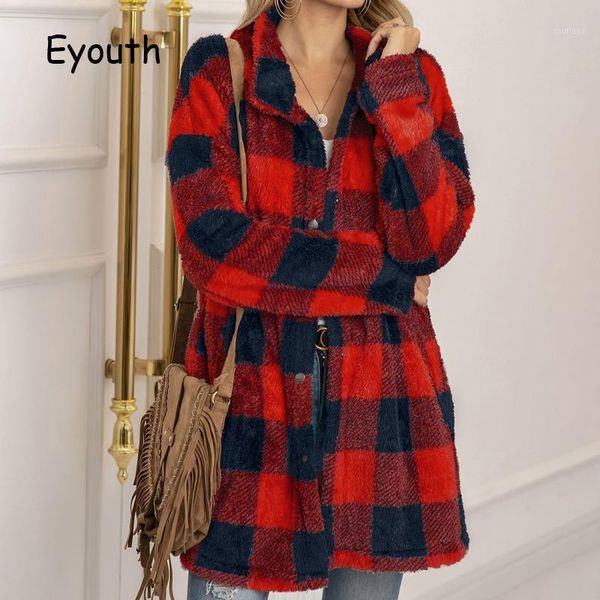 women's wool & blends street style sub-coat fleece mid-length autumn hit color jacket pocket casual turn-down collar ladies warm winter, Black
women's wool & blends street style sub-coat fleece mid-length autumn hit color jacket pocket casual turn-down collar ladies warm winter, Black