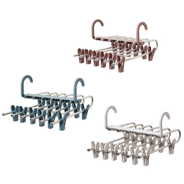 multi-function pants hanger foldable 6 tier stainless steel trousers drying rack clothing storage organizer with clip hangers & r racks
multi-function pants hanger foldable 6 tier stainless steel trousers drying rack clothing storage organizer with clip hangers & r racks