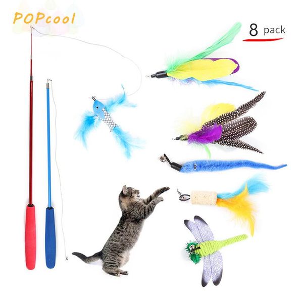 cat toys 6/8pcs funny feather toy playing play interactive for pet kitten bell the dangle faux mouse insect roped rod
cat toys 6/8pcs funny feather toy playing play interactive for pet kitten bell the dangle faux mouse insect roped rod
