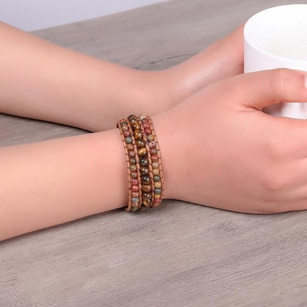 tennis handmade 3 row wide wrap around adjustable bracelet jewelry drop for men and women, Golden;silver
tennis handmade 3 row wide wrap around adjustable bracelet jewelry drop for men and women, Golden;silver