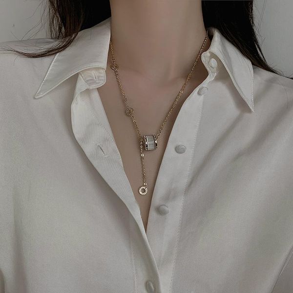 chains fashion jewelry titanium steel simple small waist necklace 2021 female light luxury niche opal clavicle chain, Silver
chains fashion jewelry titanium steel simple small waist necklace 2021 female light luxury niche opal clavicle chain, Silver