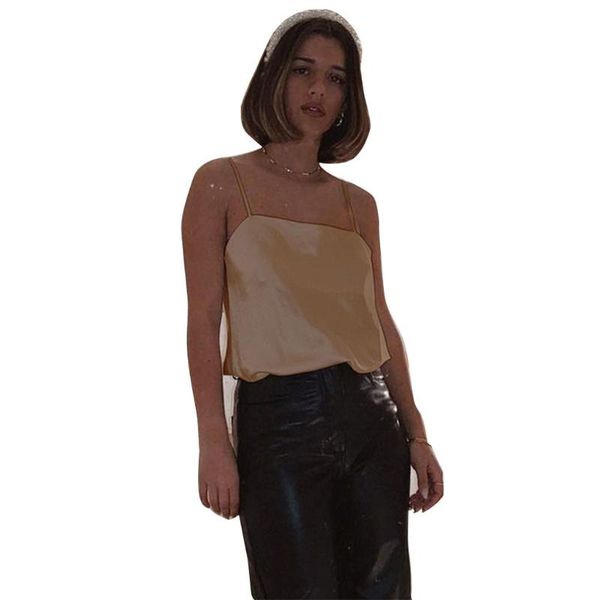 women's tanks & camis women summer sleeveless satin tank square collar cowl pleated backless camisole spaghetti strap slim vest, White
women's tanks & camis women summer sleeveless satin tank square collar cowl pleated backless camisole spaghetti strap slim vest, White