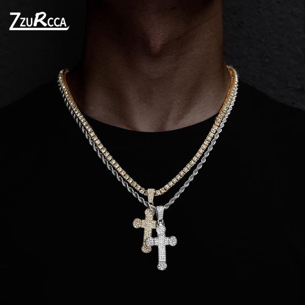 chains vintage cross pendant man gold chain micropave crystal necklace for women gift friend items, Silver
chains vintage cross pendant man gold chain micropave crystal necklace for women gift friend items, Silver