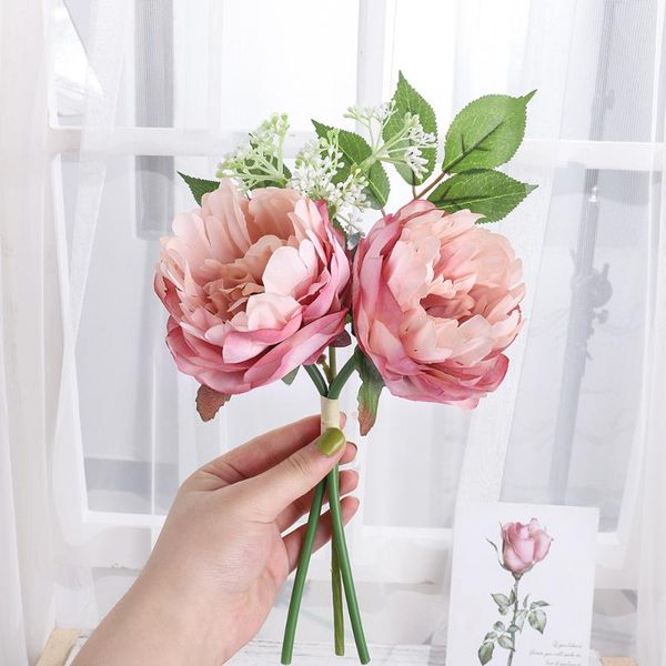 decorative flowers & wreaths european-style pink artificial peony flower bouquet wedding home table decoration silk fake christ
decorative flowers & wreaths european-style pink artificial peony flower bouquet wedding home table decoration silk fake christ